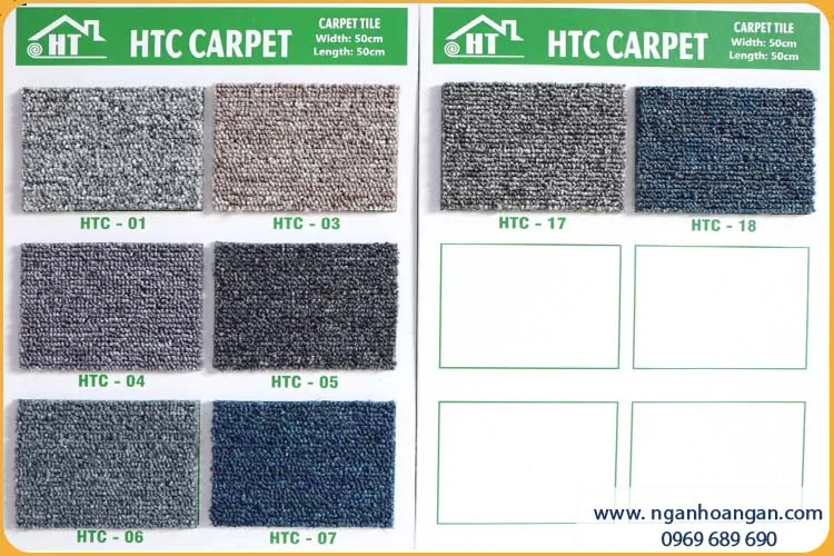 Tấm Thảm Trải Sàn Văn Phòng HTC-06 50x50 cm